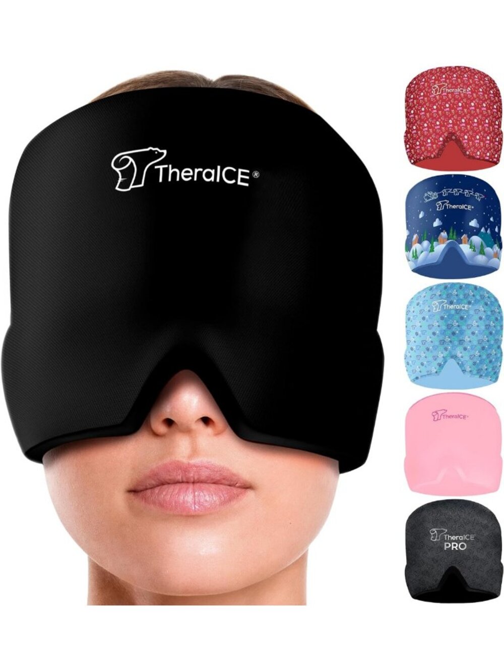 Cooling Migraine Relief Cap | Soothing Ice Pack Mask for Headaches & Puffy Eyes